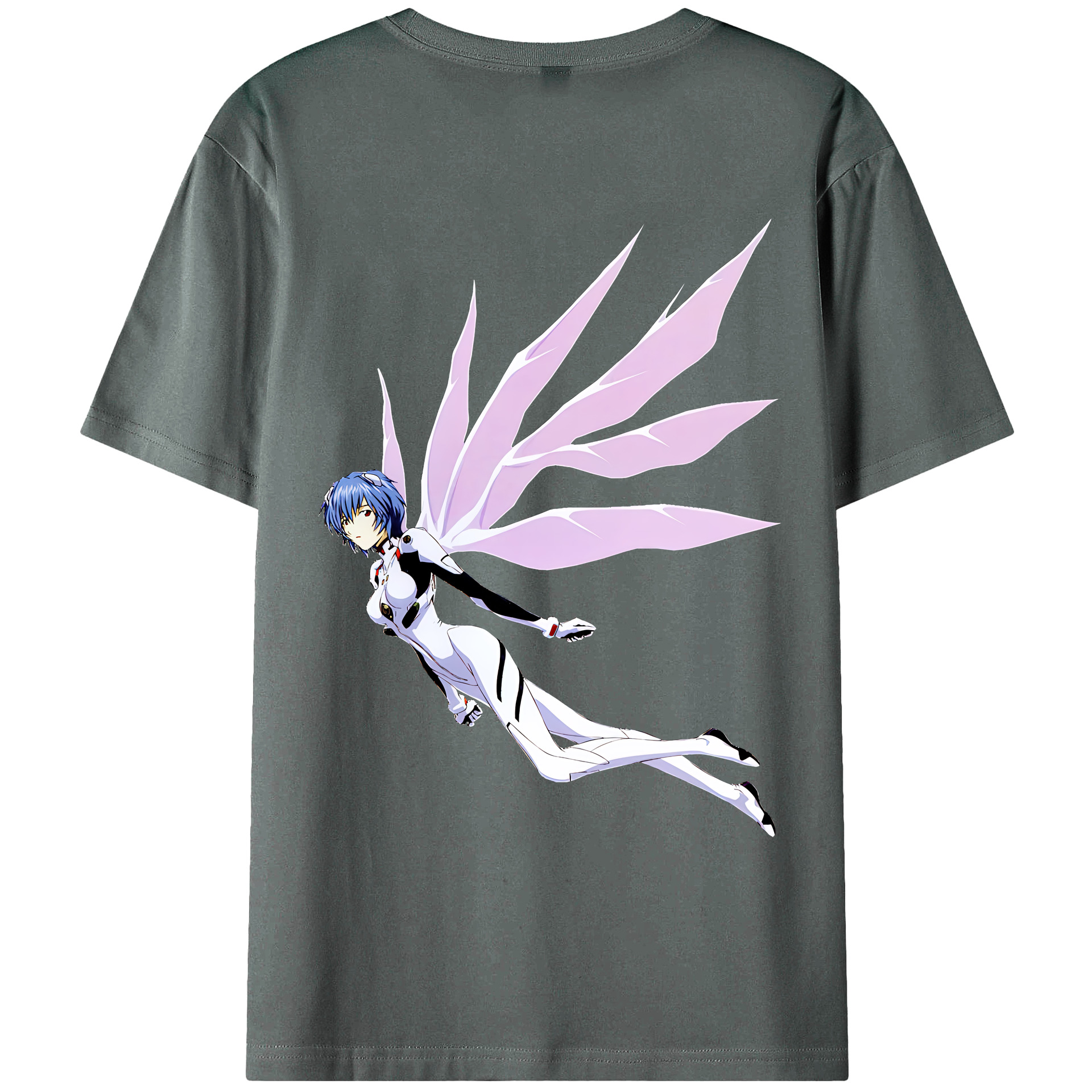 （画像用） EVA 新世紀エヴァンゲリオン 綿100％ メンズ半袖Tシャツ（バックプリント） 通気性